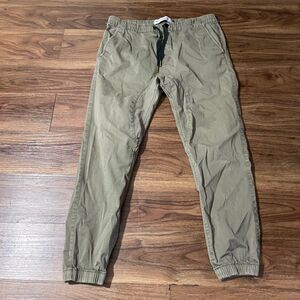 Drake Jogger Cotton On Tapered Pant Brown Drawstring Cotton Mens Size 34